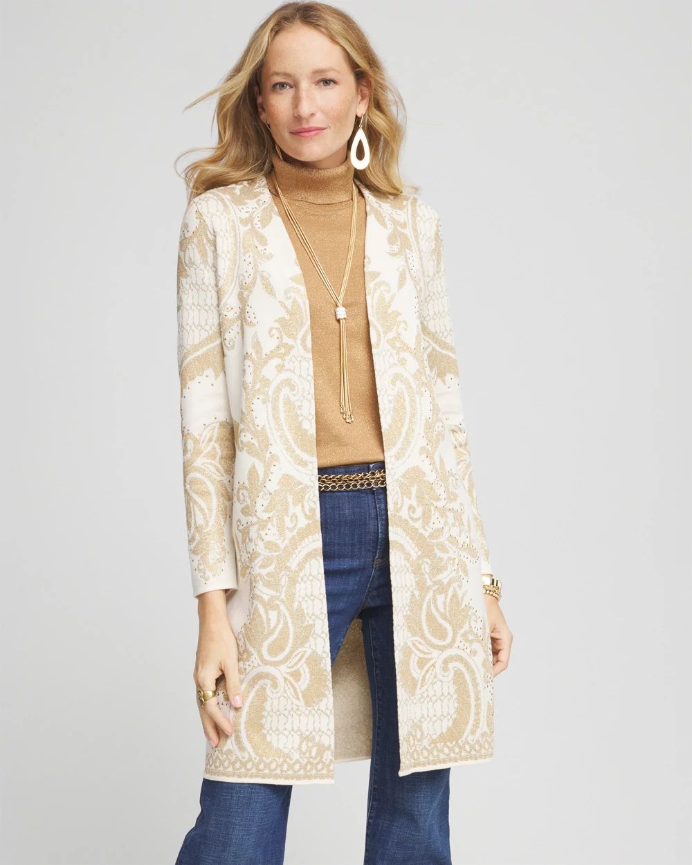 Embellished Jacquard Cardigan | Chico's